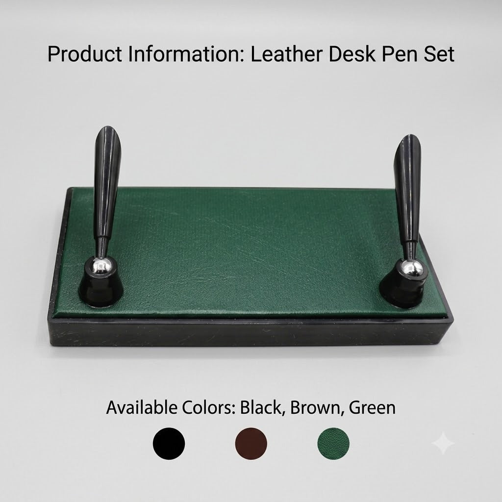 Premium Executive Desk Organizer Collection | Wooden & Rexine Leather Office Desk Sets | Pen Stand, Watch, Memo Holder & Desk Accessories