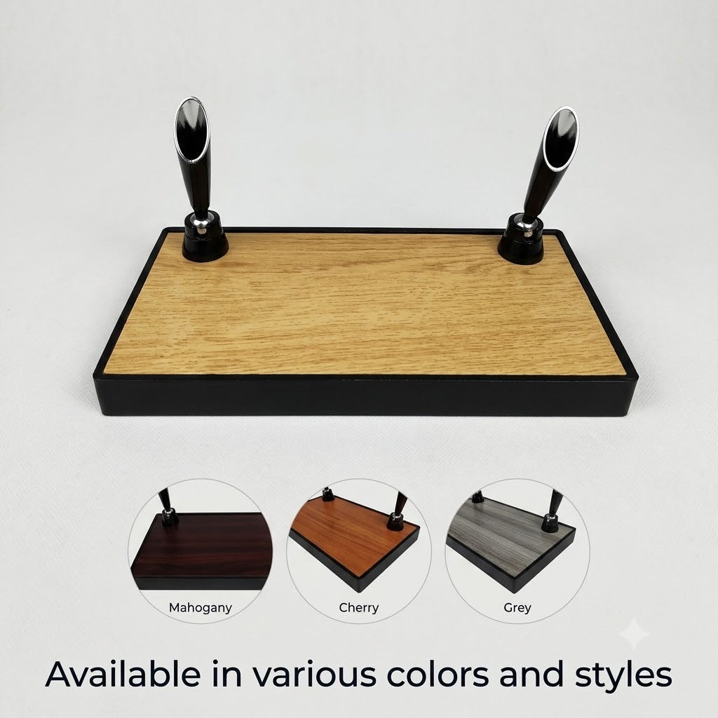 Premium Executive Desk Organizer Collection | Wooden & Rexine Leather Office Desk Sets | Pen Stand, Watch, Memo Holder & Desk Accessories