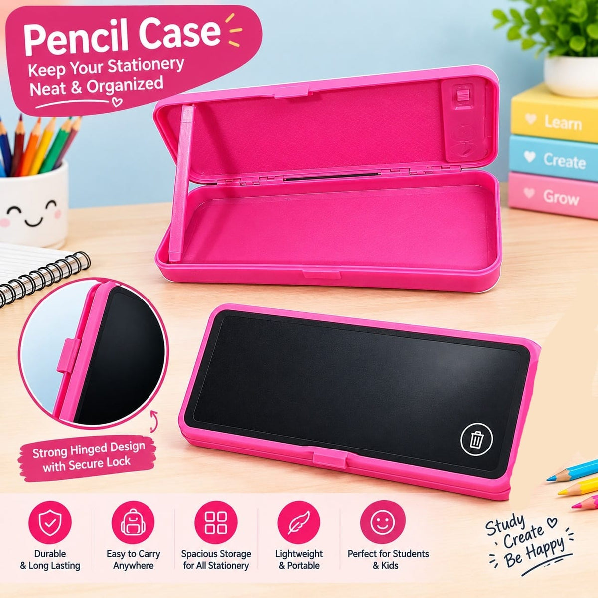 LCD Writing Tablet – Reusable Digital Drawing & Writing Pad with One-Key Erase, Eye-Friendly Display & Stylus