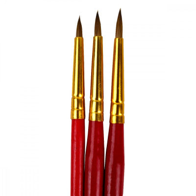 Winsor & Newton Pure Red Sablee Value Pack Set of 3 Brushes