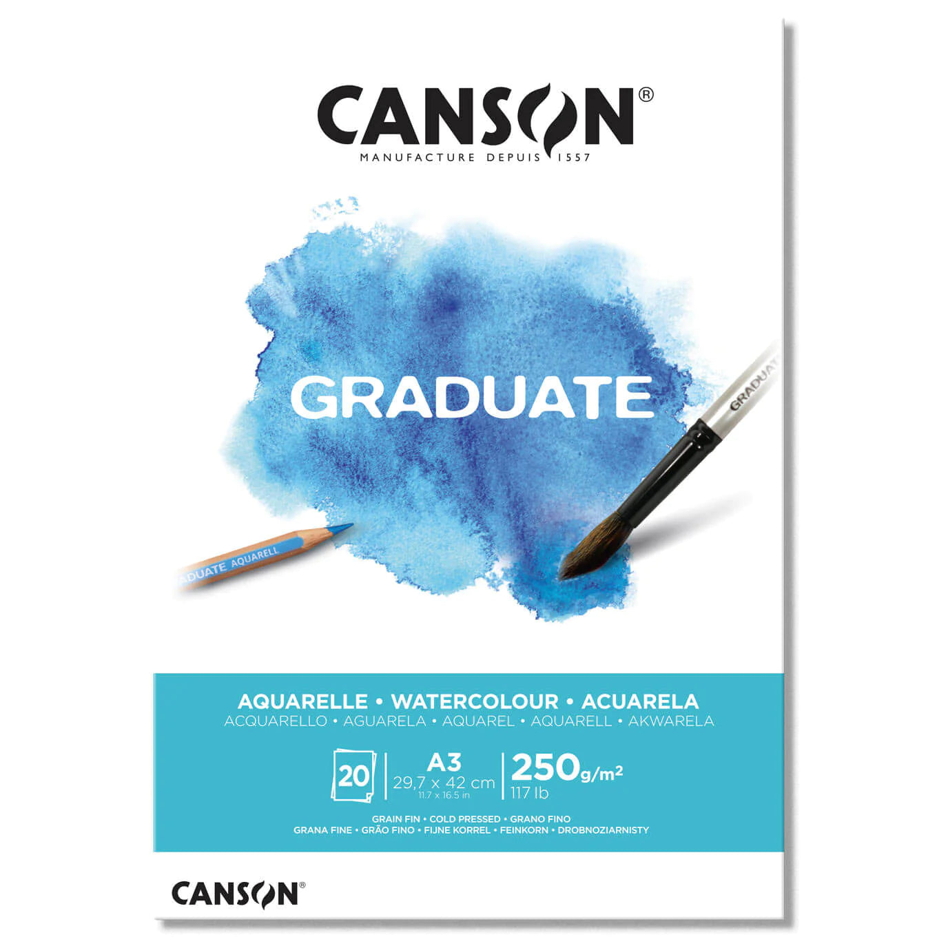 Canson Graduate Watercolor Pad 250 gsm