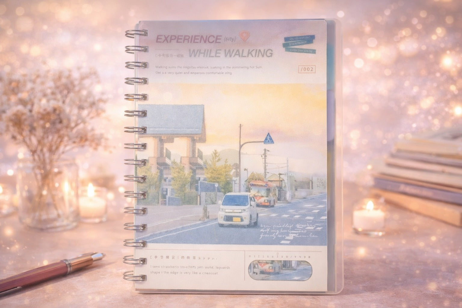 Spiral Notebook with Divider Tabs "City Walk"