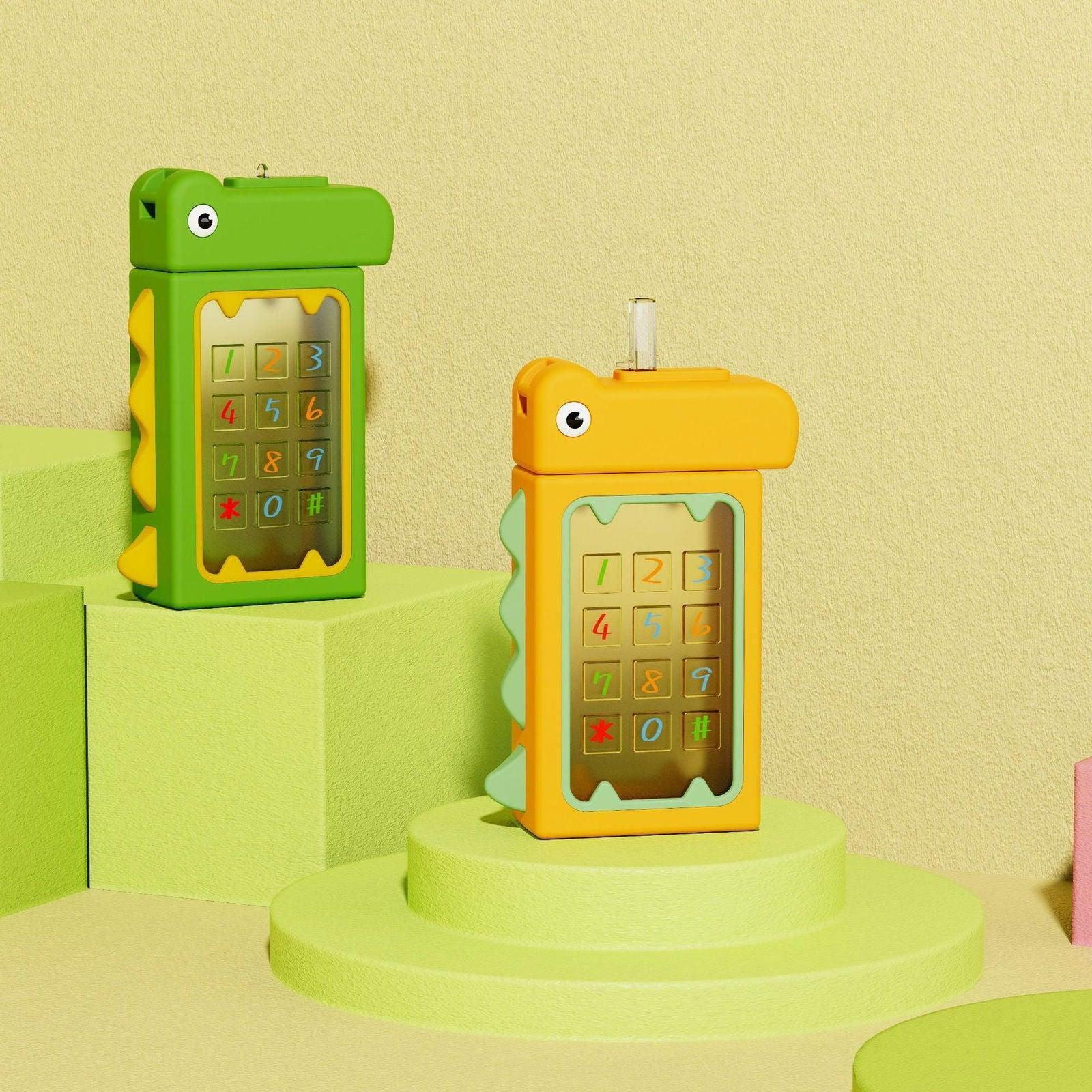 Dinosaur Straw Water Bottle With Strap – 480 ml