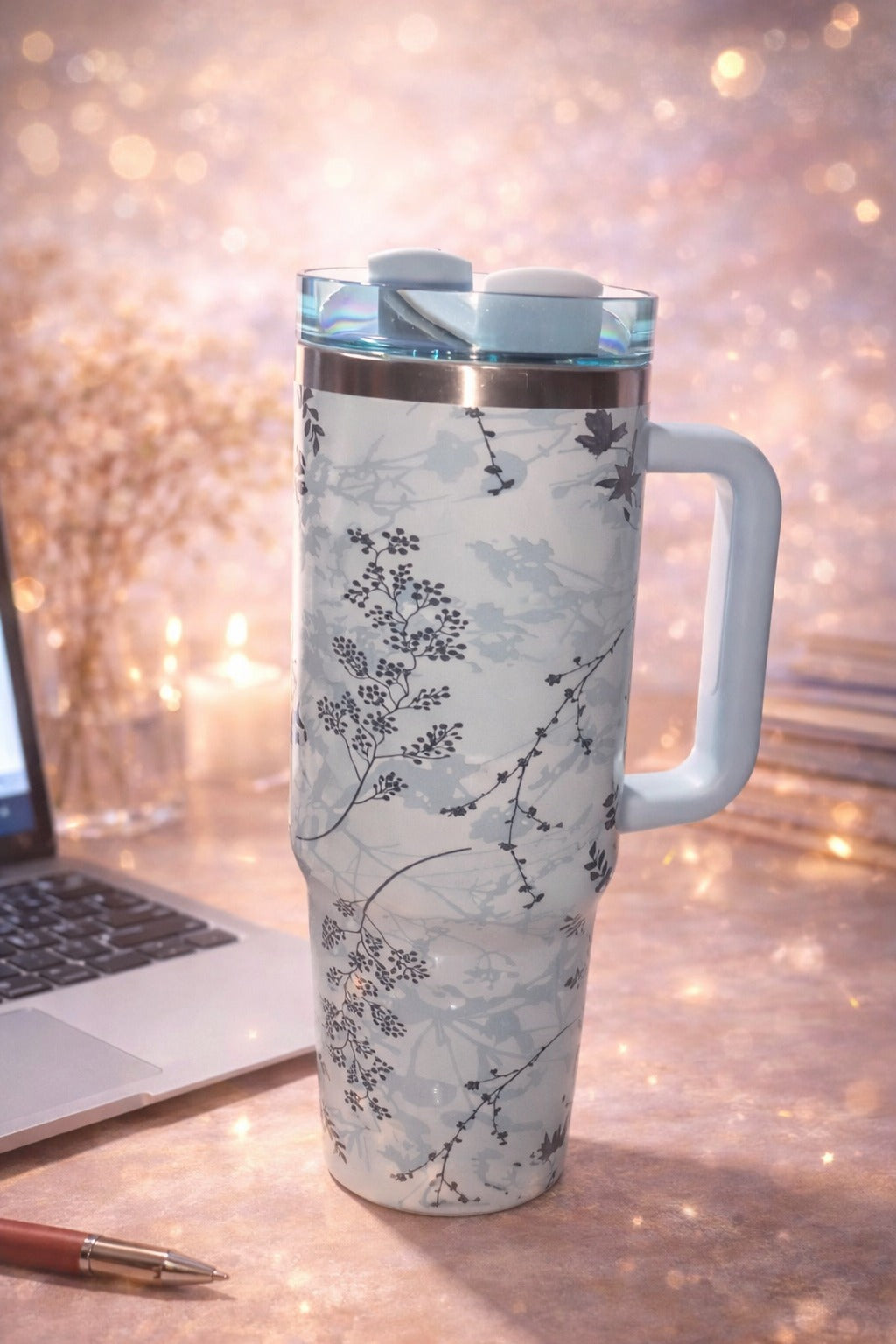 Elegant Floral Stainless Steel waer bottle - Tumbler