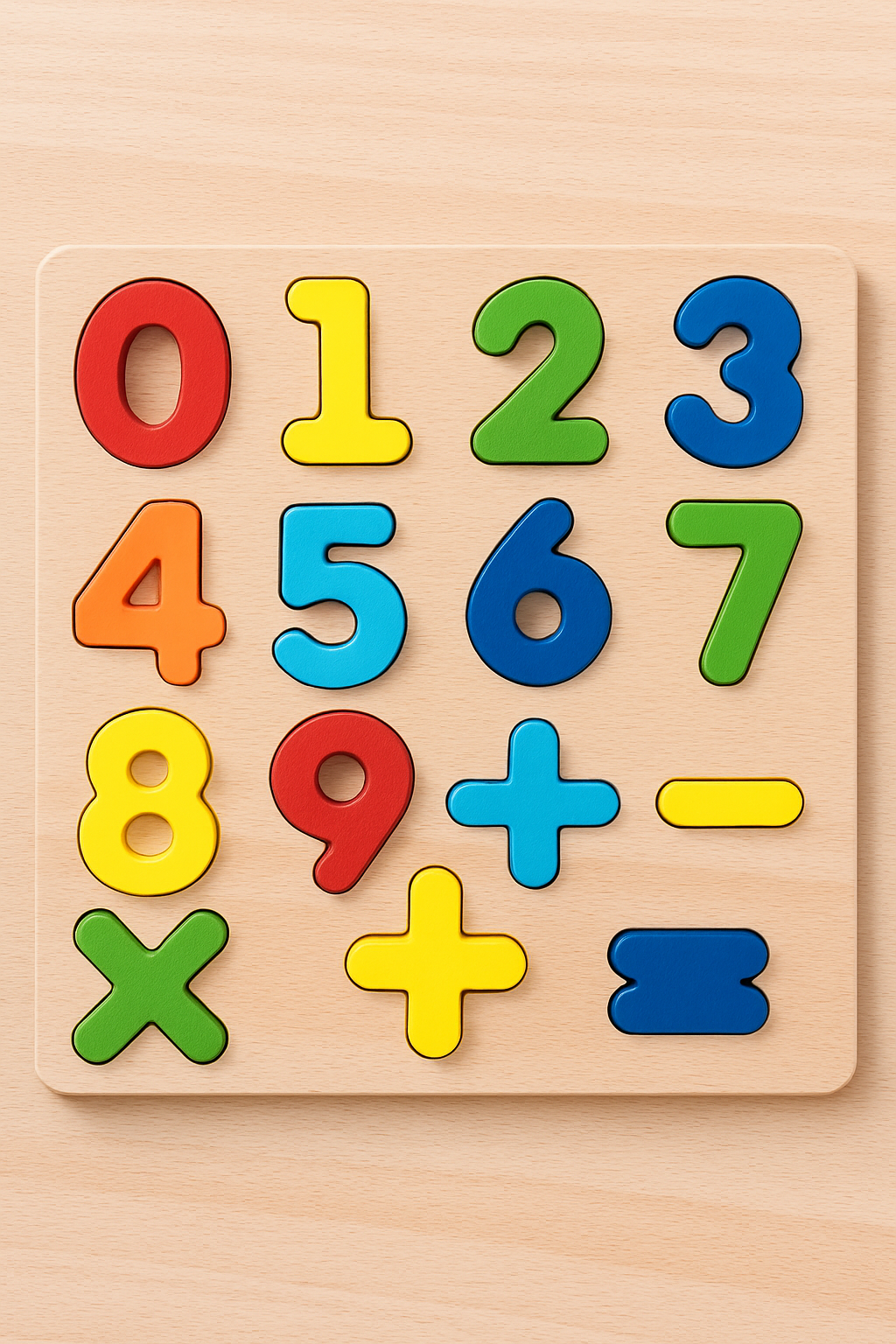 Wooden Toy 1To10  (Small Plate)