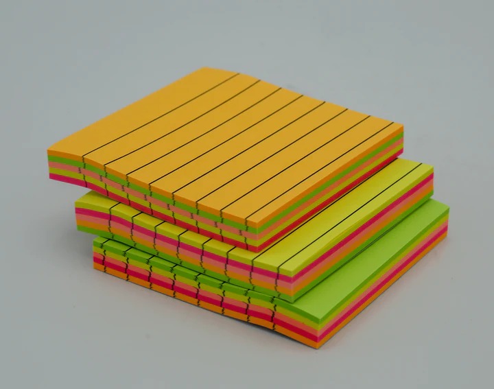 Neon Color Sticky Note Pads 3x4 – Multicolor Self-Adhesive Memo Sheets Pack