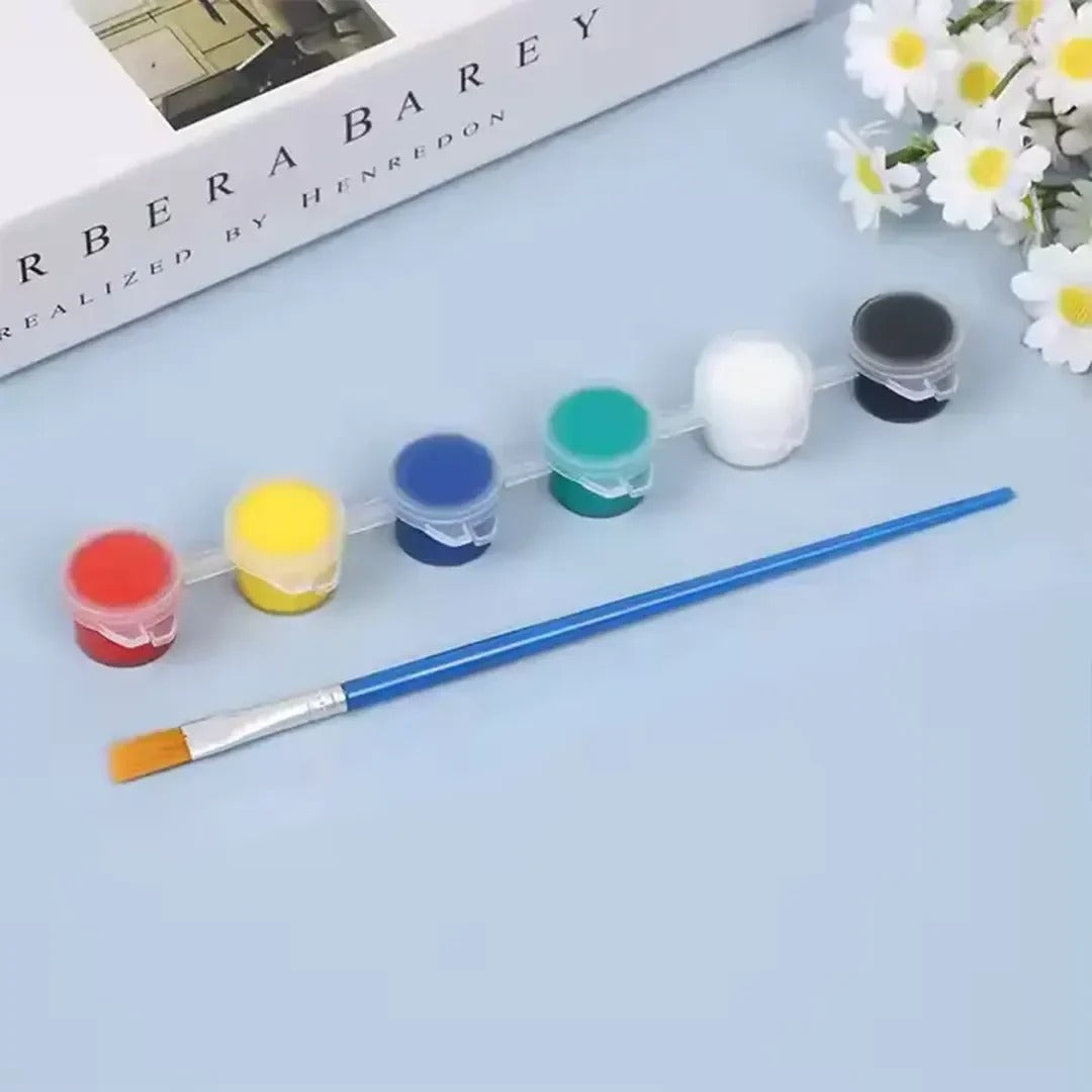 Acrylic Paint Set Waterproof Non Toxic Ceramic DIY Paint with free Brush Kid Painting