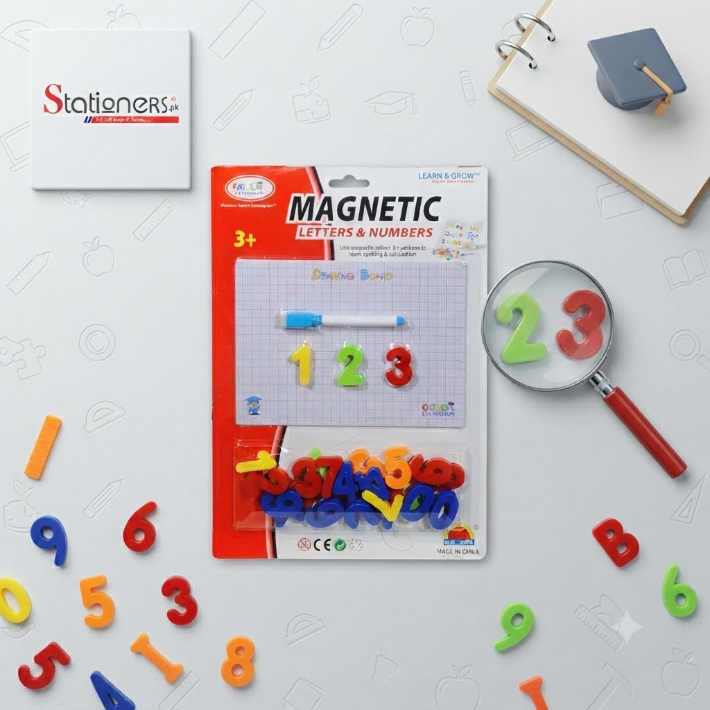 Kids Magnetic Letters & Numbers Learning Set with Writing Board & Marker – Ages 3+