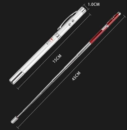 5 in 1 Multipurpose Antenna Pen with Torch, Laser, Pointer, Magnet, and Pen (Pack of 1)