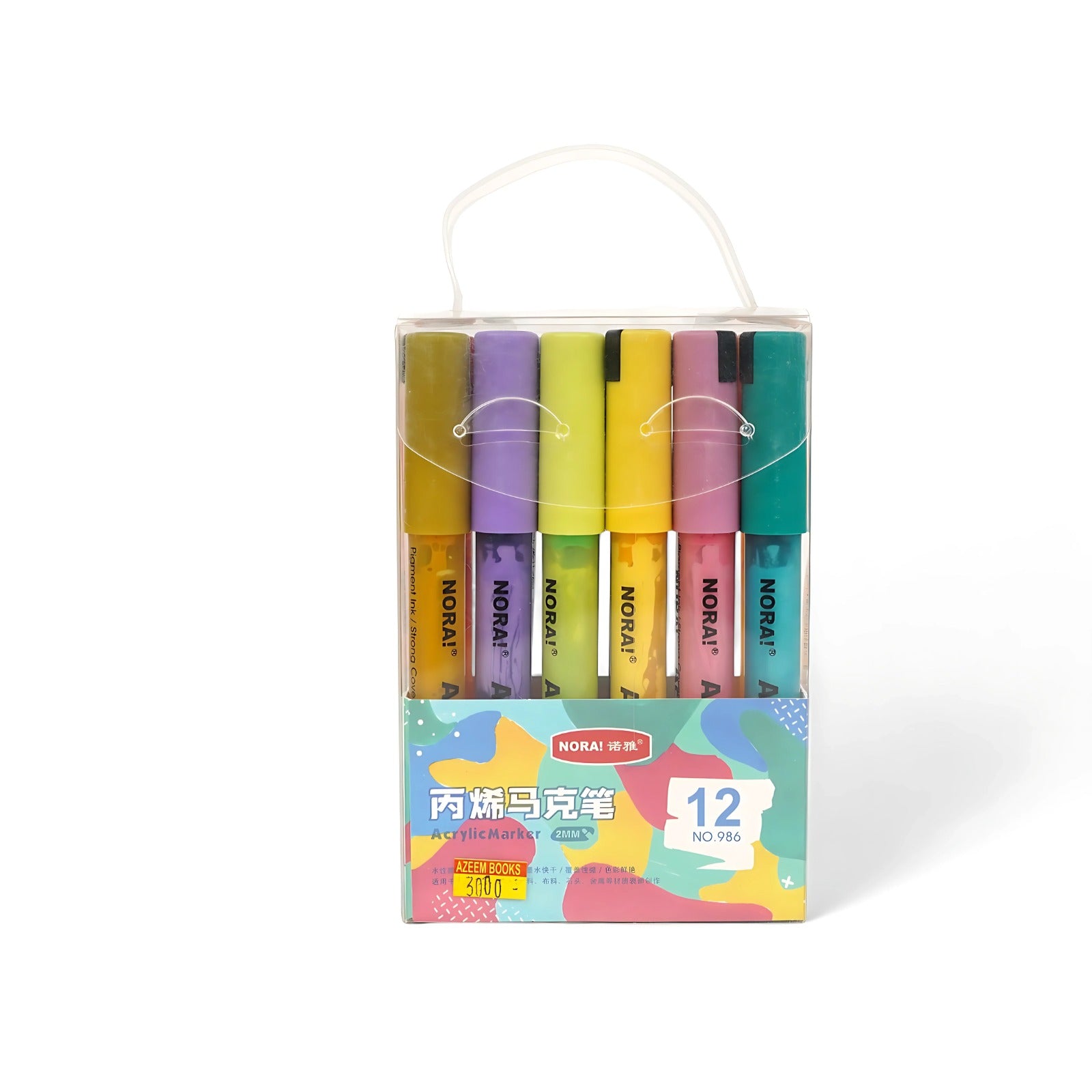 NORA Acrylic Marker Set | 12 & 24 Colors | Multi-Surface Art Markers