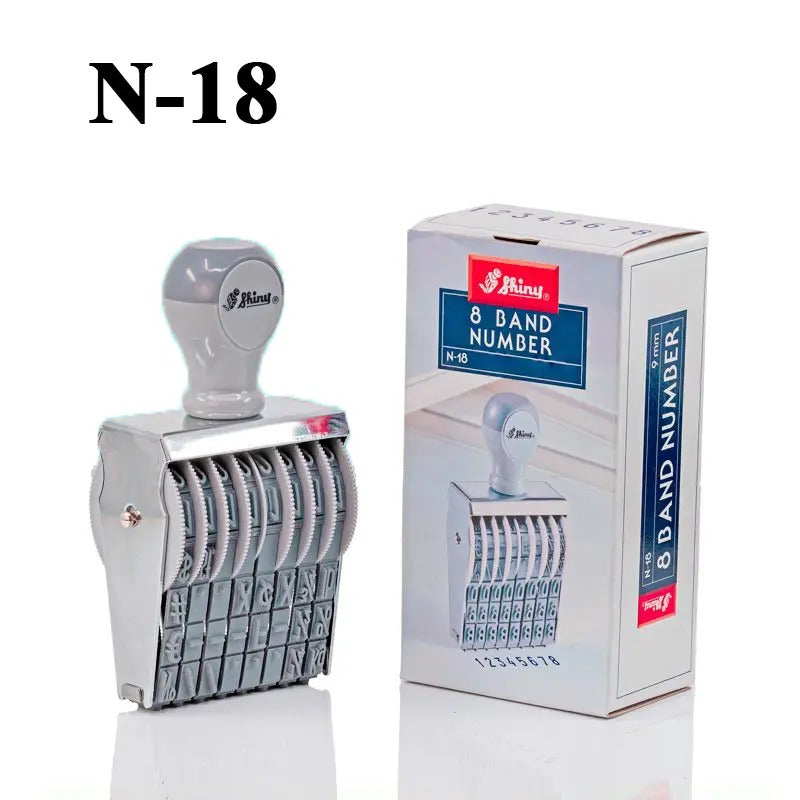 Shiny 8-Band Numbering Stamp – N-18, N-28 & N-48