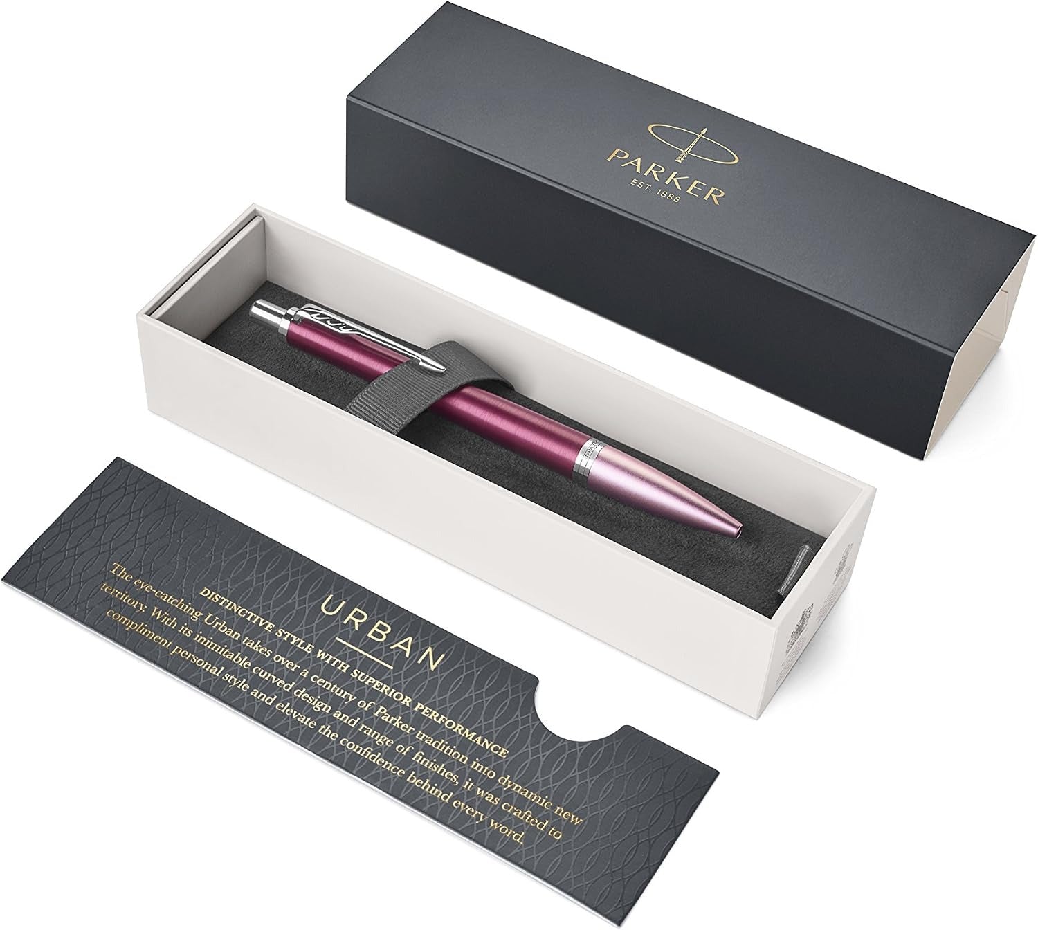 Parker Urban Ballpoint Pen, Premium Dark Purple with Medium Point Blue, 1931569