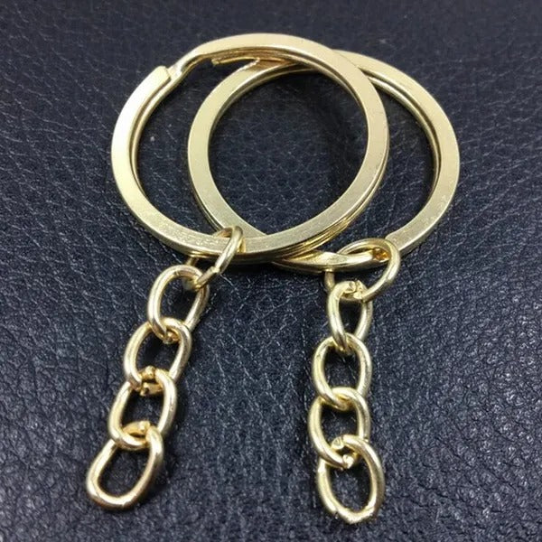 Stainless Steel Key Rings Golden and Silver 1pc