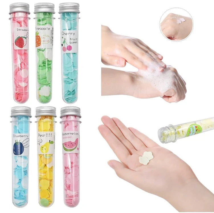 SOAP FLOWER Paper Soap in Tube Bottle – Portable, Fragrant & Easy Hand Wash Solution 1pc