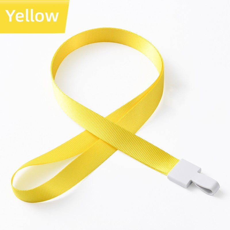 ID Card Ribbon Lanyard with Plasti Clip 10PCS– Multiple Colours