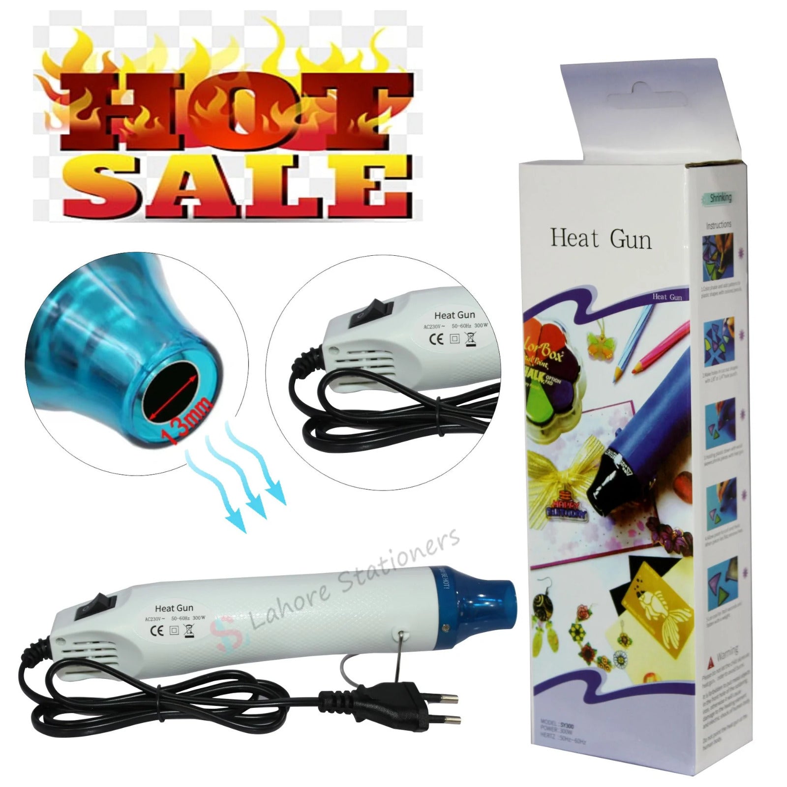 Mini Heat Gun for Resin Art DIY Craft Tool 50HZ