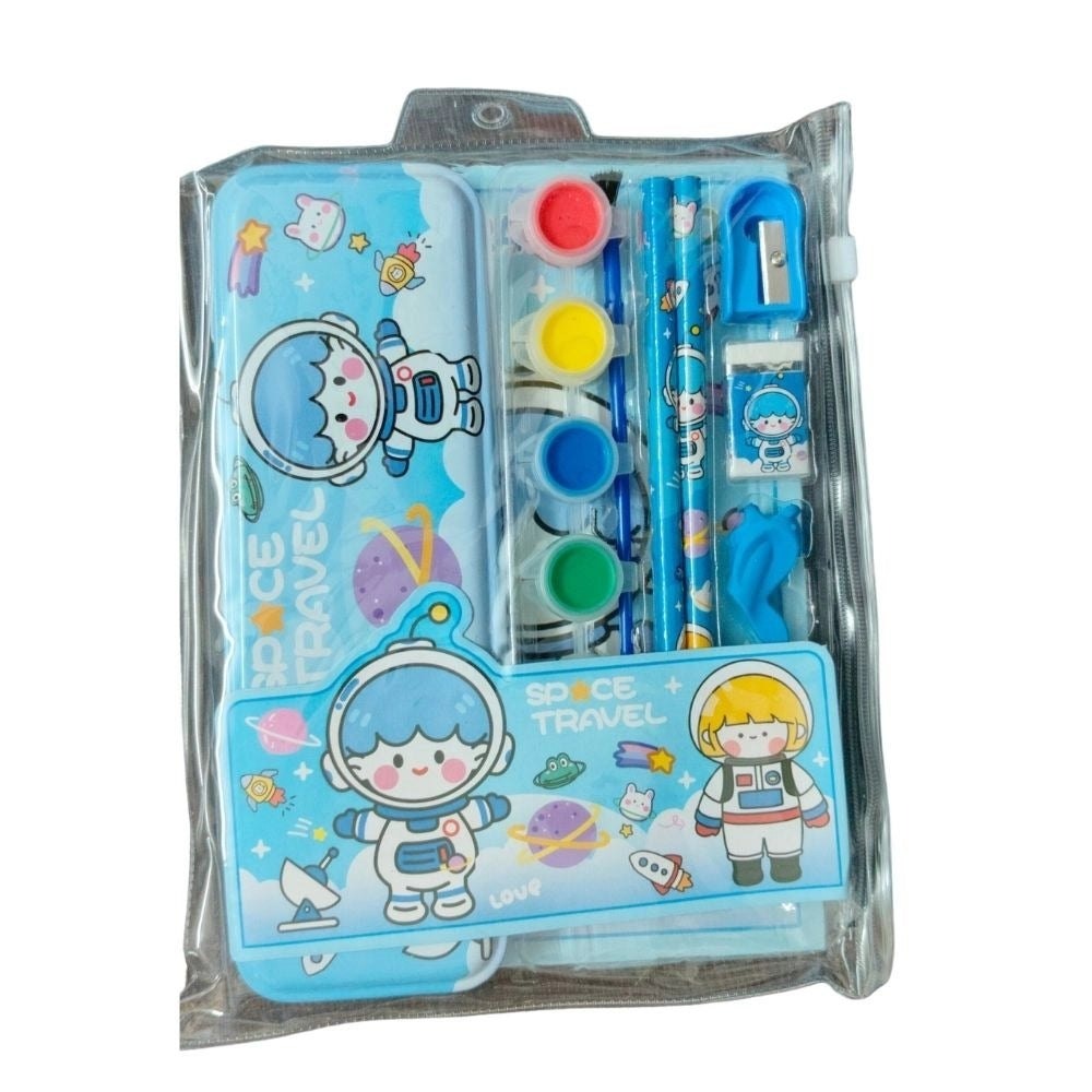 Space Travel Theme Pencil Metal Box Set