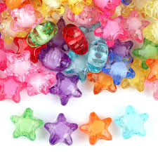Art & Craft Transparent Beads - Different Shapes - Multicolour