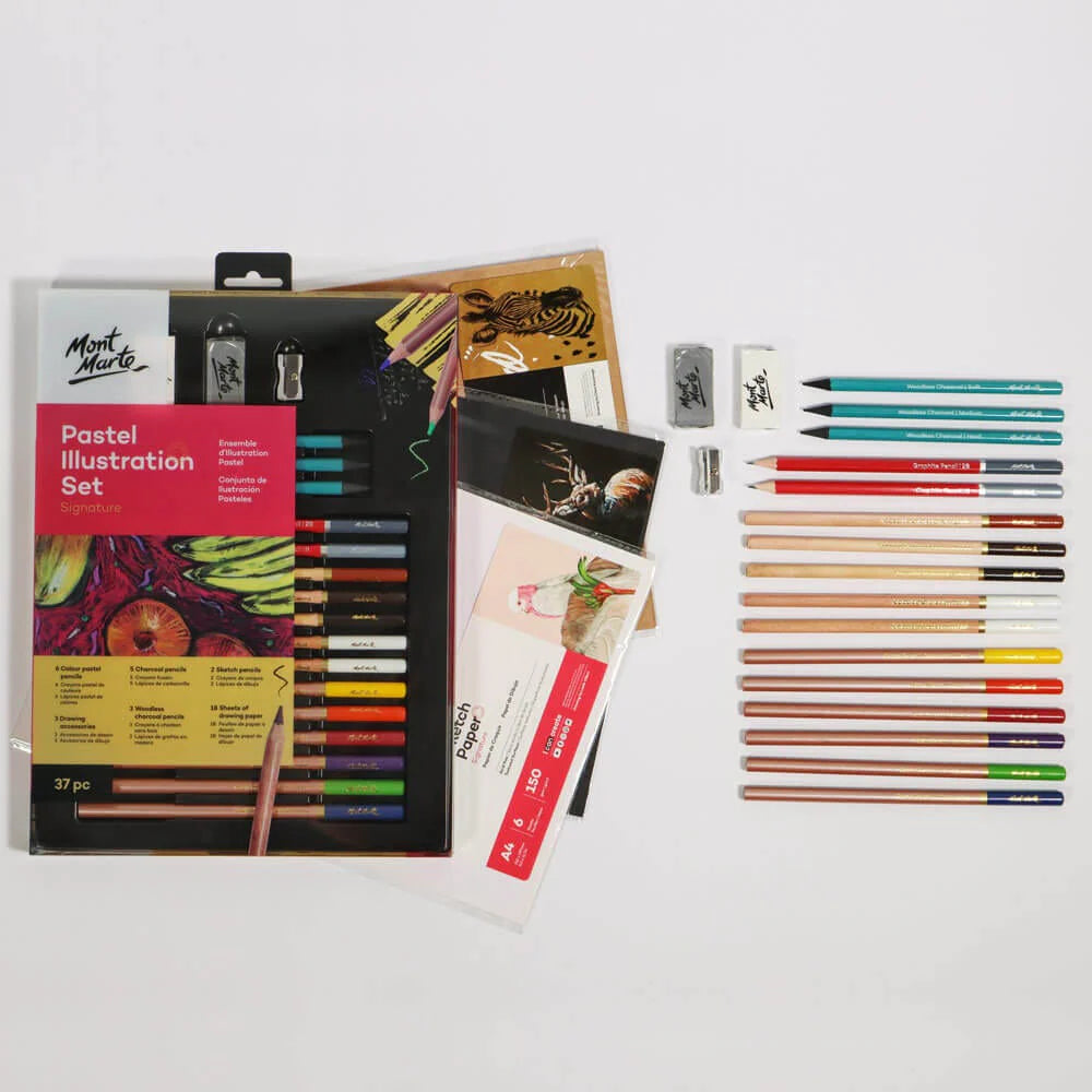 Mont Marte Colour Pastel Illustration Set - 37 pcs.