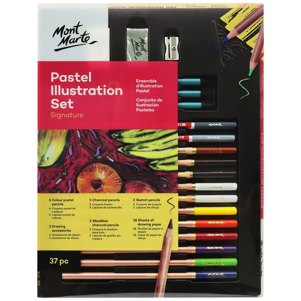 Mont Marte Colour Pastel Illustration Set - 37 pcs.