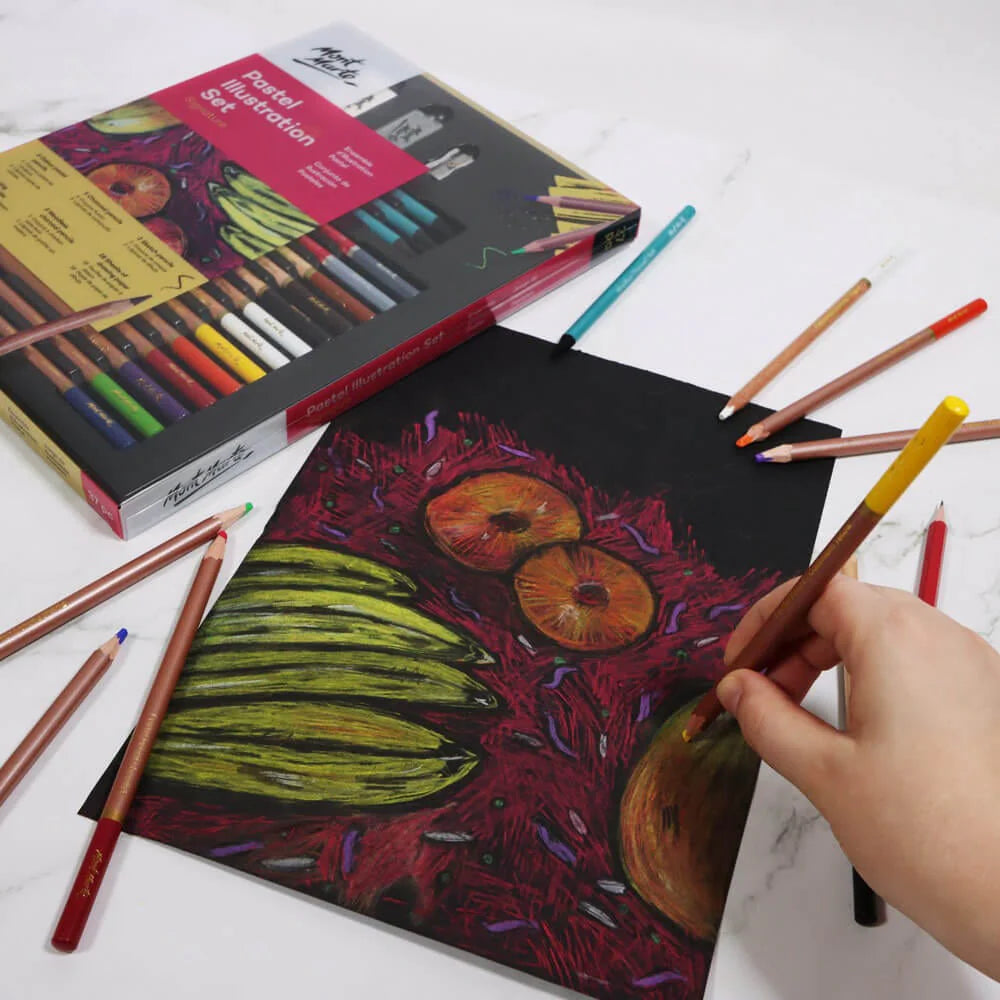 Mont Marte Colour Pastel Illustration Set - 37 pcs.