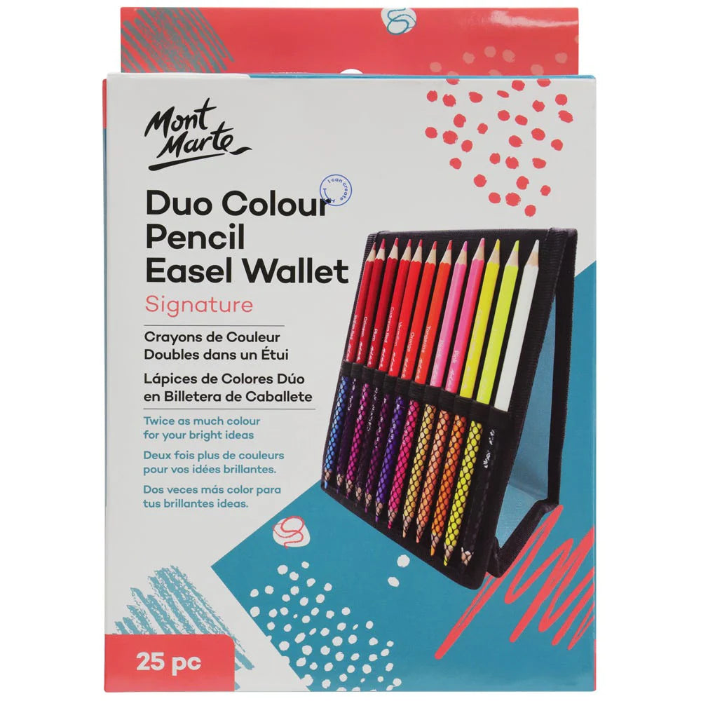 Mont Marte Duo Colour Pencil Easel Wallet Signature 25pc