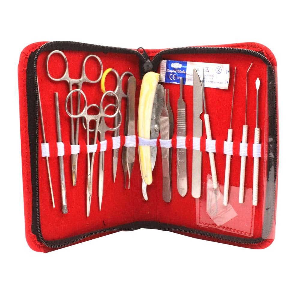 Surgical Instruments Kit for Students, Dissecting Kit of 17 pieces