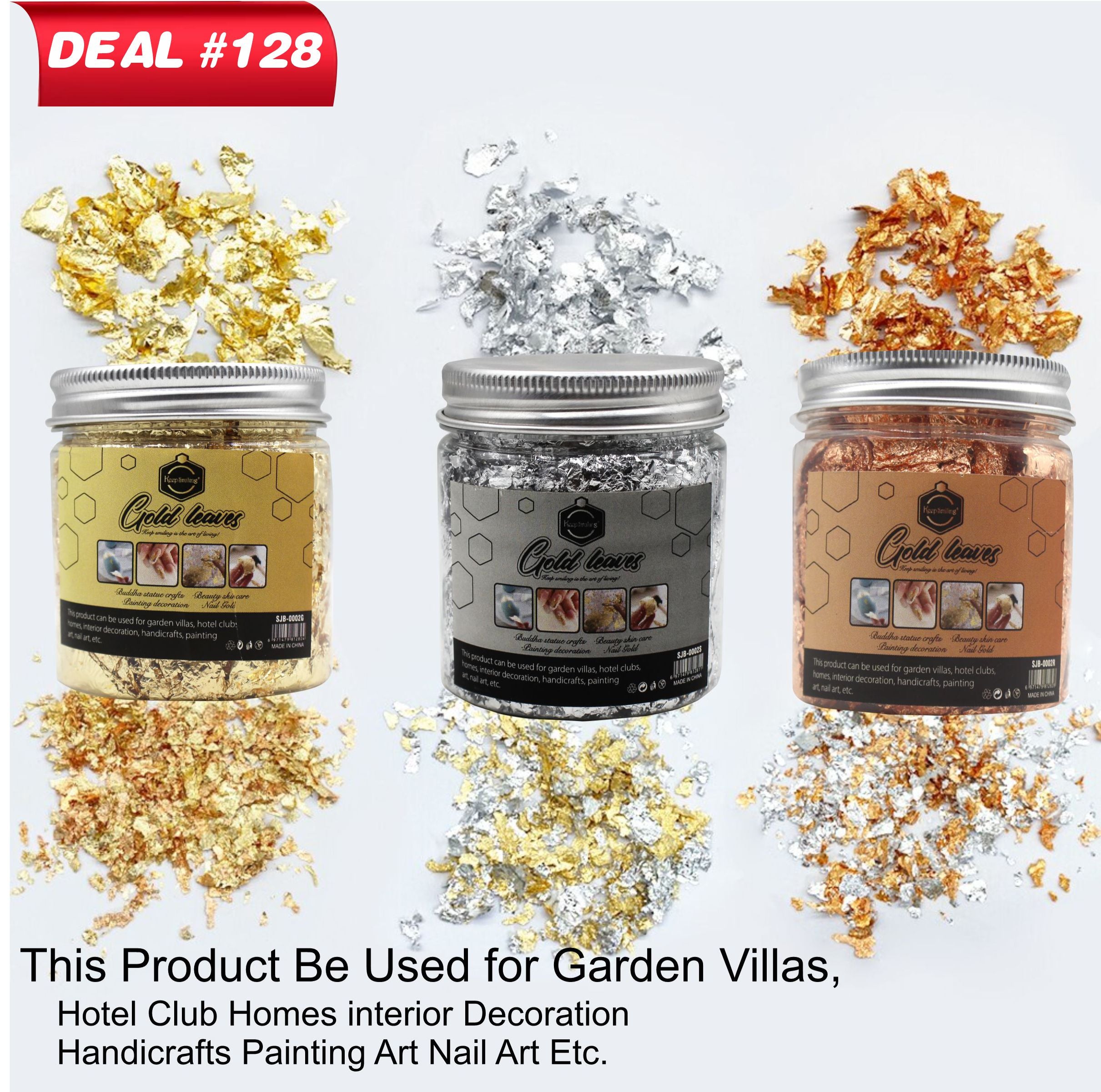 Keep Smiling Metallic Foil Flakes, Deal No.128