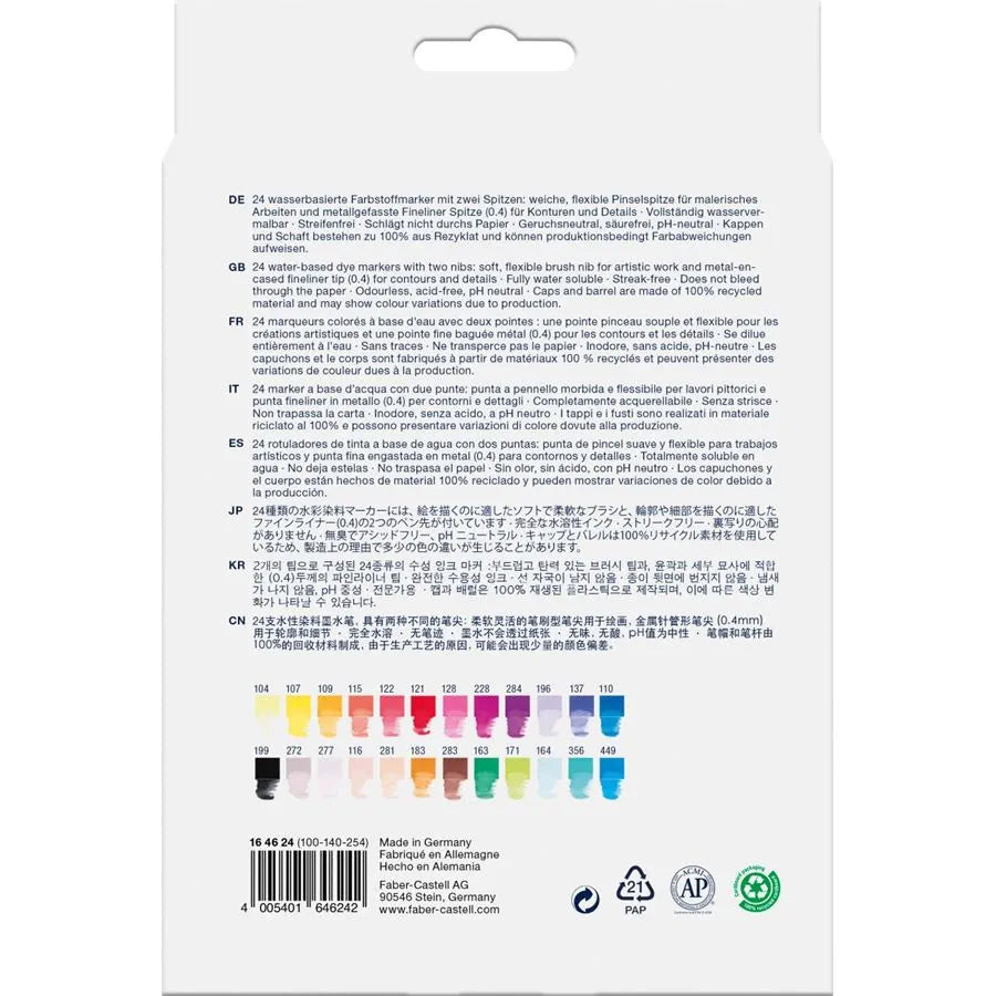 Faber Castell Goldfaber Aqua Dual Marker (This item is in stock. If you’d like to order, please contact us on WhatsApp. Orders are placed there, and payment must be made in advance)
