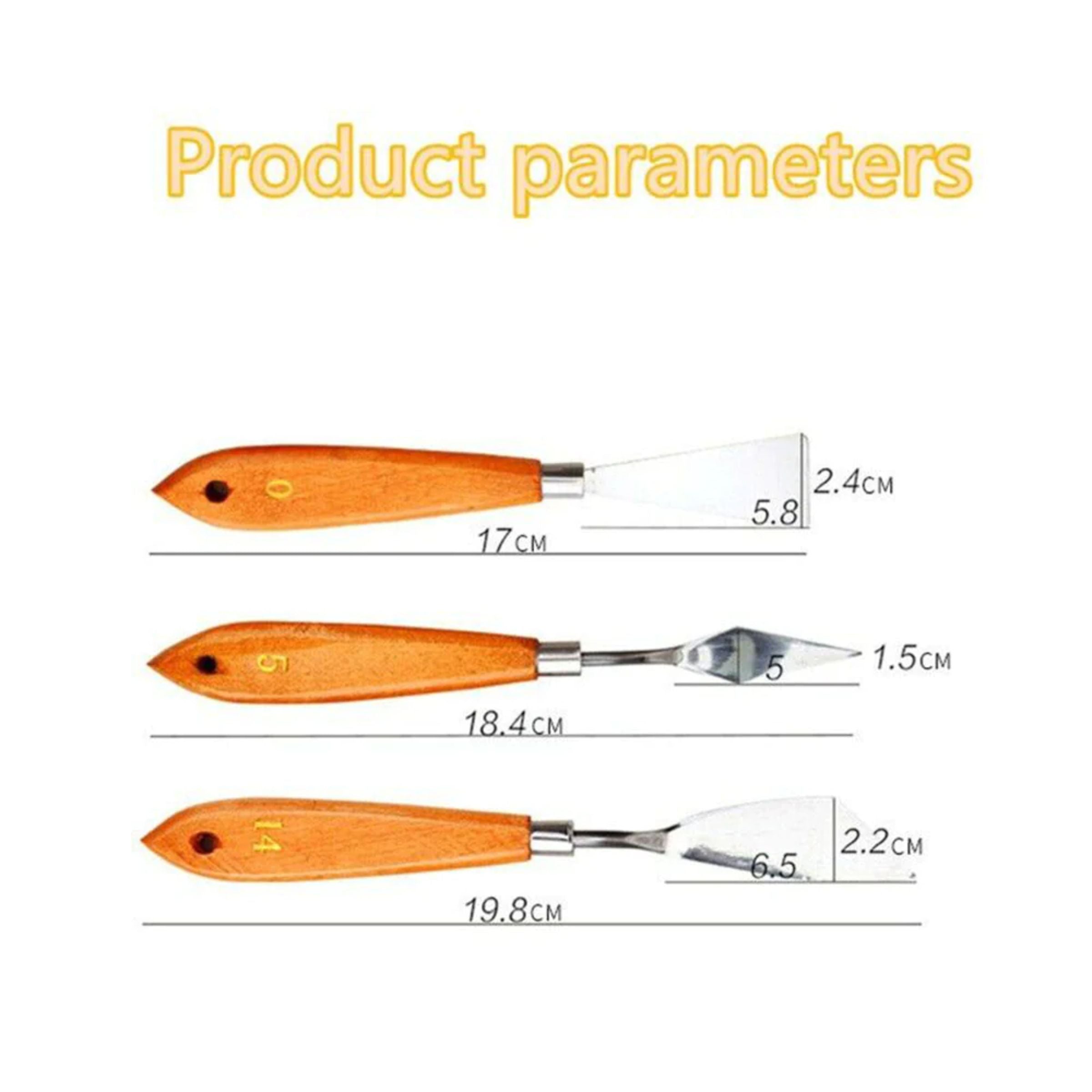 Stainless Steel Palette knife Pack of 3