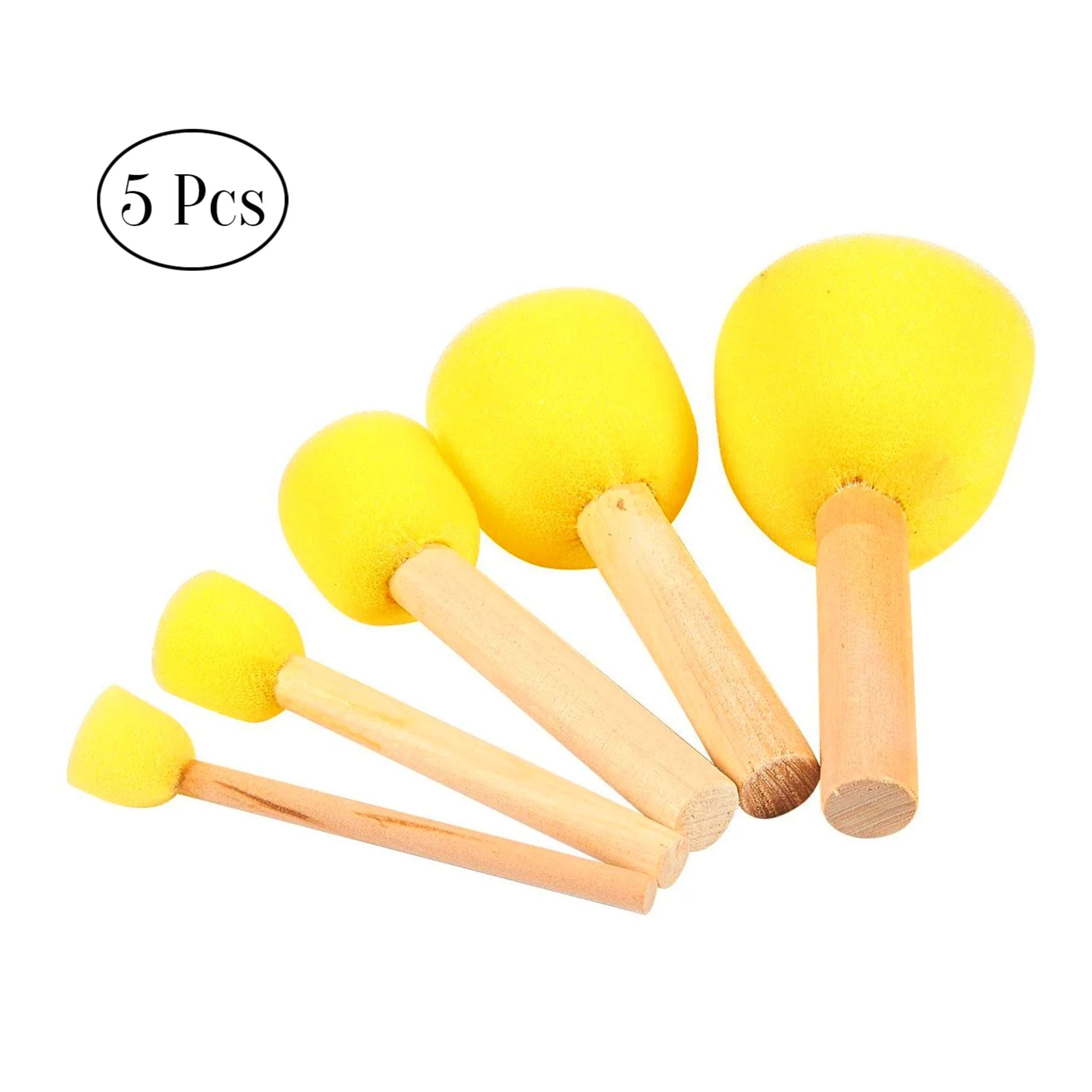 5pcs Reusable Paint Sponges For Toddler Painting Educational Art And Craft  Painting Tool Easy To Dry And Clean Brushes For Kids