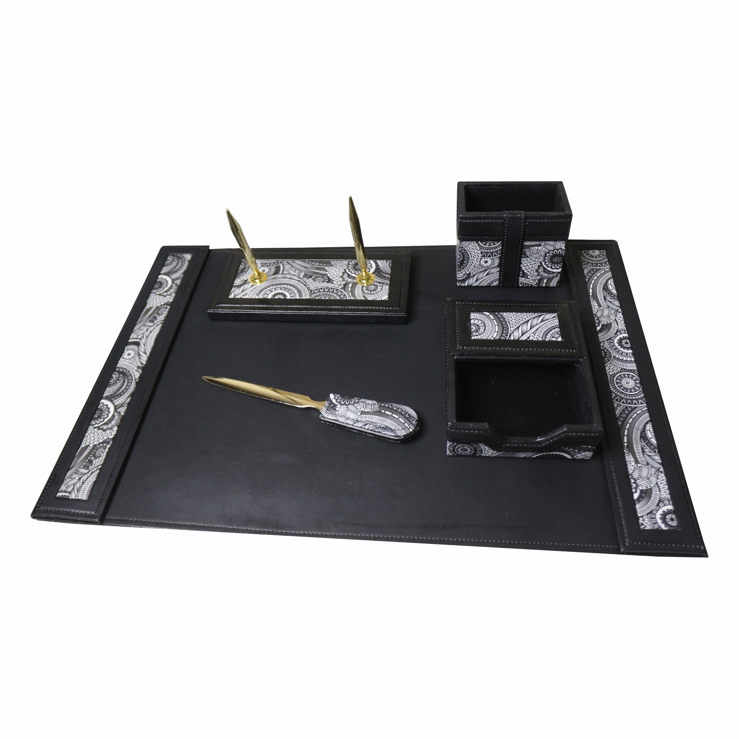 Sensa Luxury Executive Wooden Table Organizer 11pcs Set #245