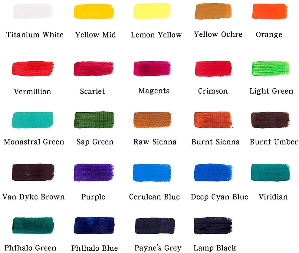 Mont Marte Acrylic Colour Paint Signature Set 36ml Pack of 24