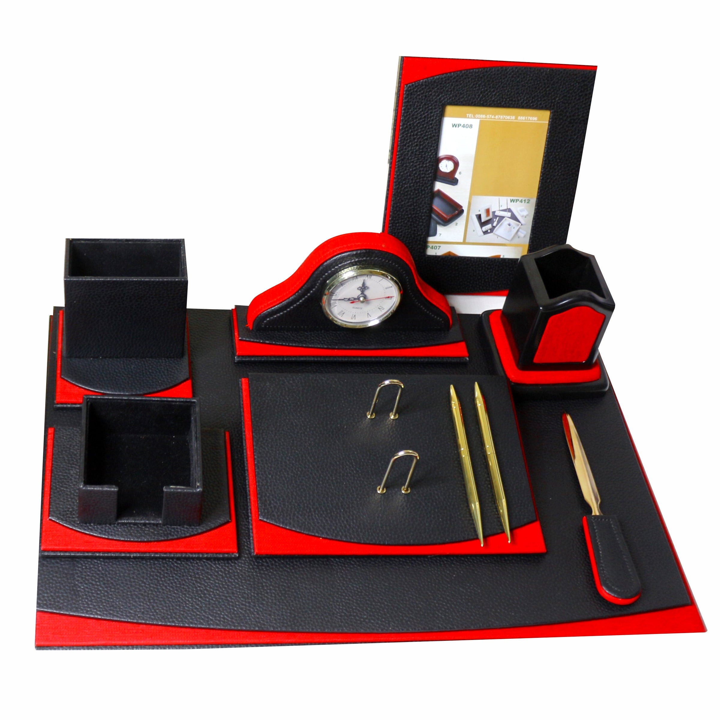 Sensa Luxury Executive Wooden Table Organizer 10pcs Set