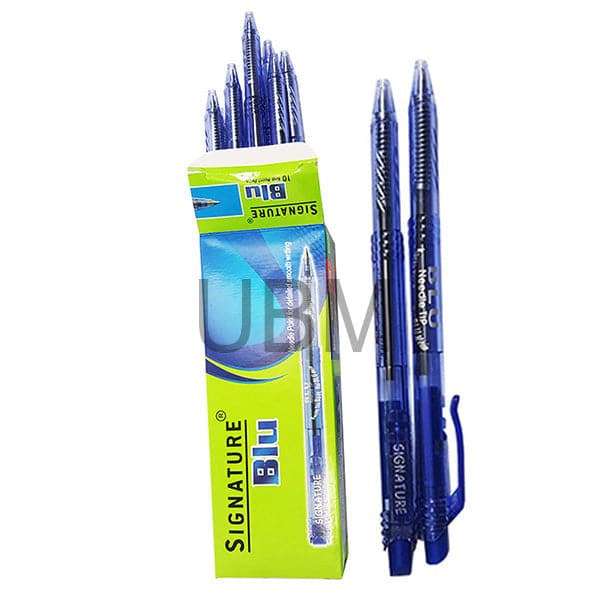 Signature Blu Ballpoint Pen Pack of 10