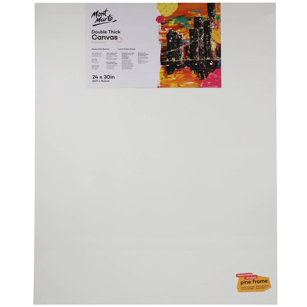 Mont Marte Artist Canvas Pine Frame Double Thick Signature