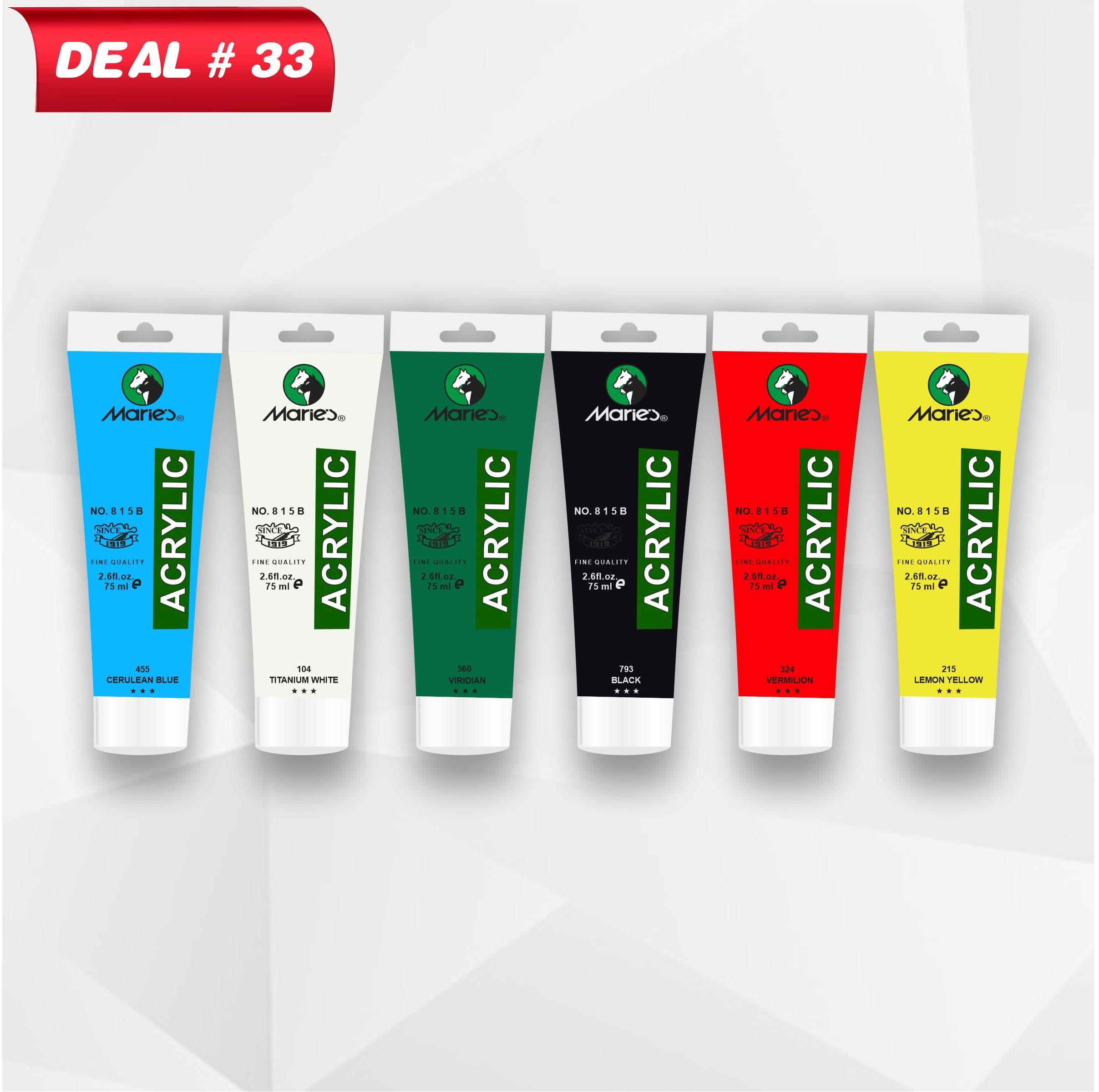 Marie'S Acrylic Paint Of 6 Basic Colors Set Deal No. 33