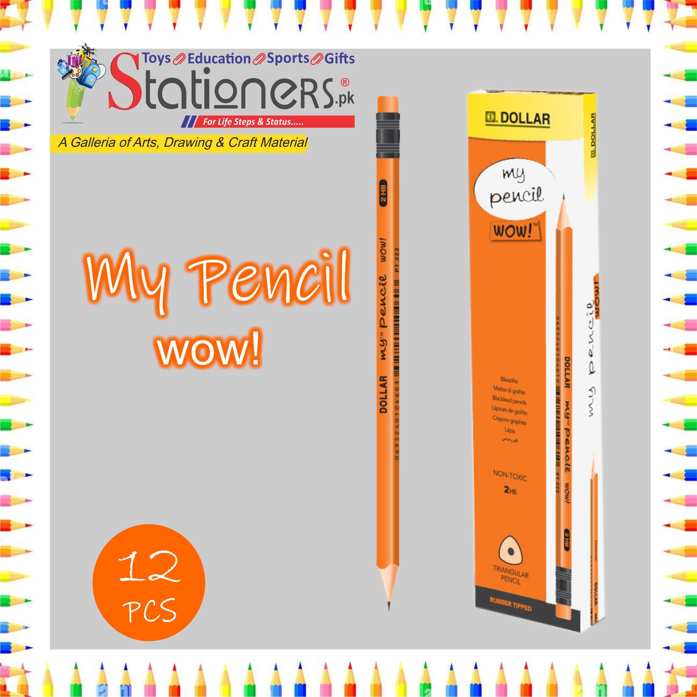 Dollar My Pencil Wow Pack of 12