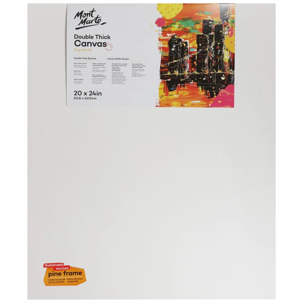 Mont Marte Artist Canvas Pine Frame Double Thick Signature