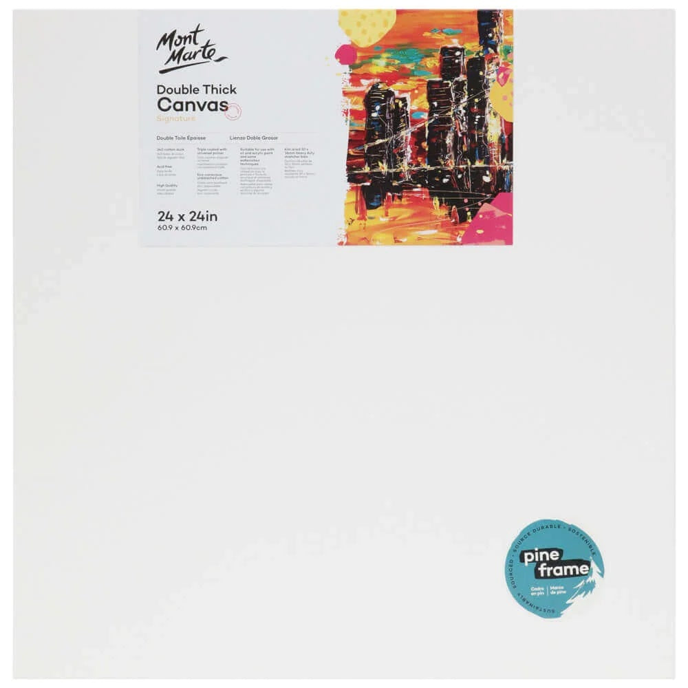 Mont Marte Artist Canvas Pine Frame Double Thick Signature