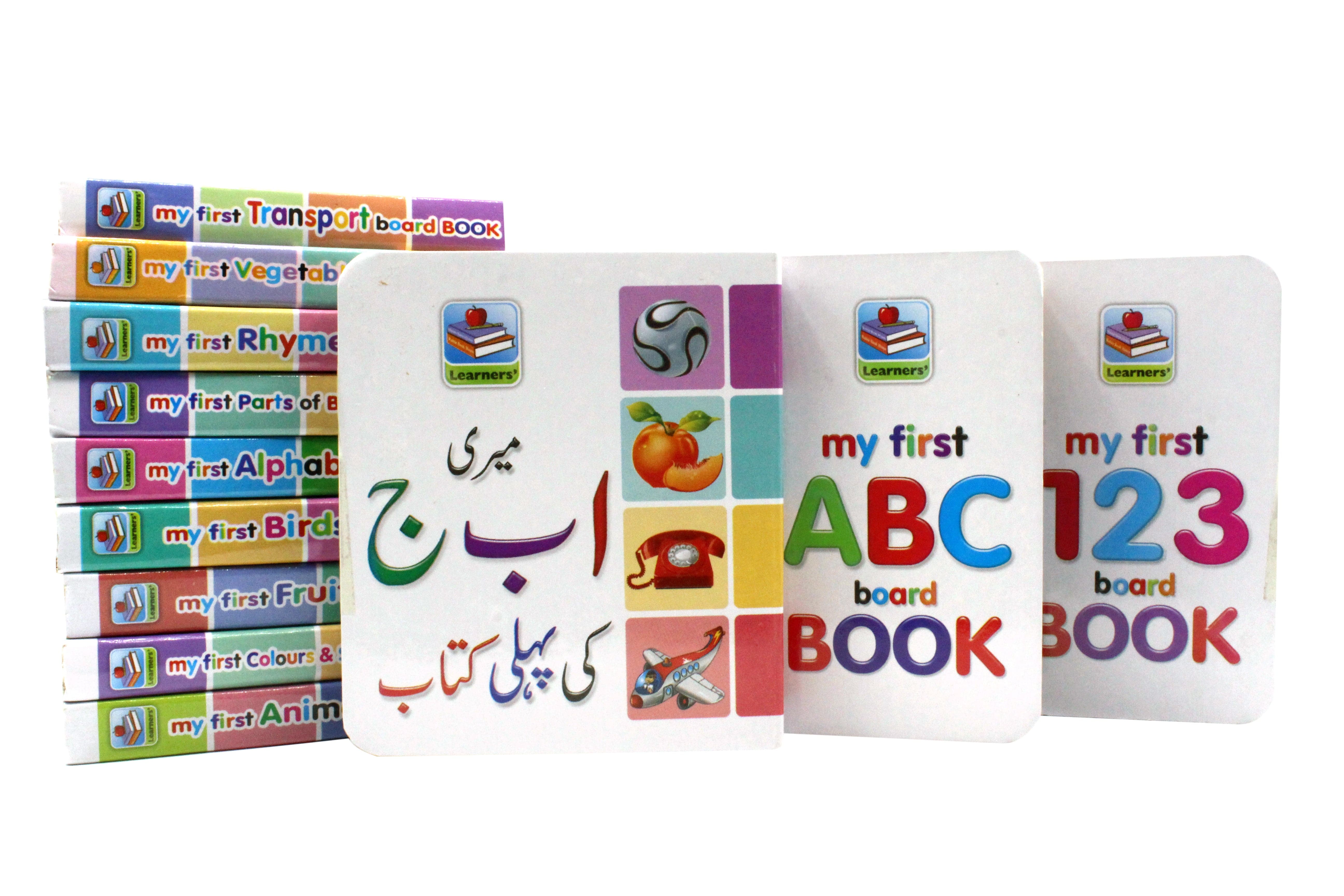 Early Learners Library Of 12 Charming & Durable Board Books