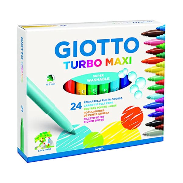 Giotto Turbo Maxi Markers 24 Pcs Set
