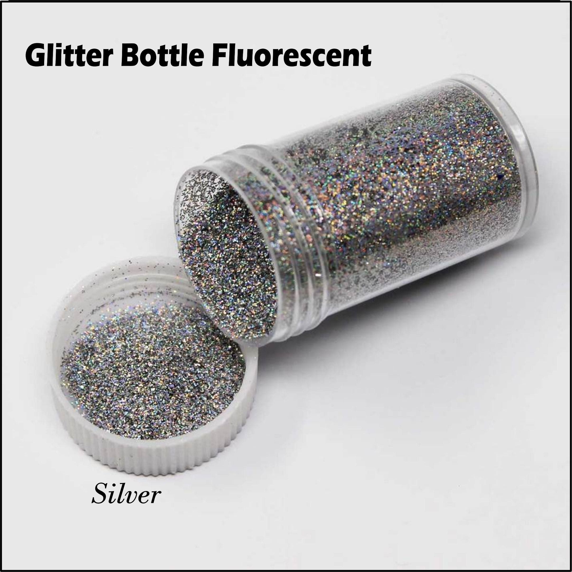 Glitter Bottle Silver 1pc