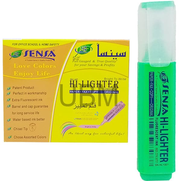 Sensa HighLighter Chisel Tip Single Piece