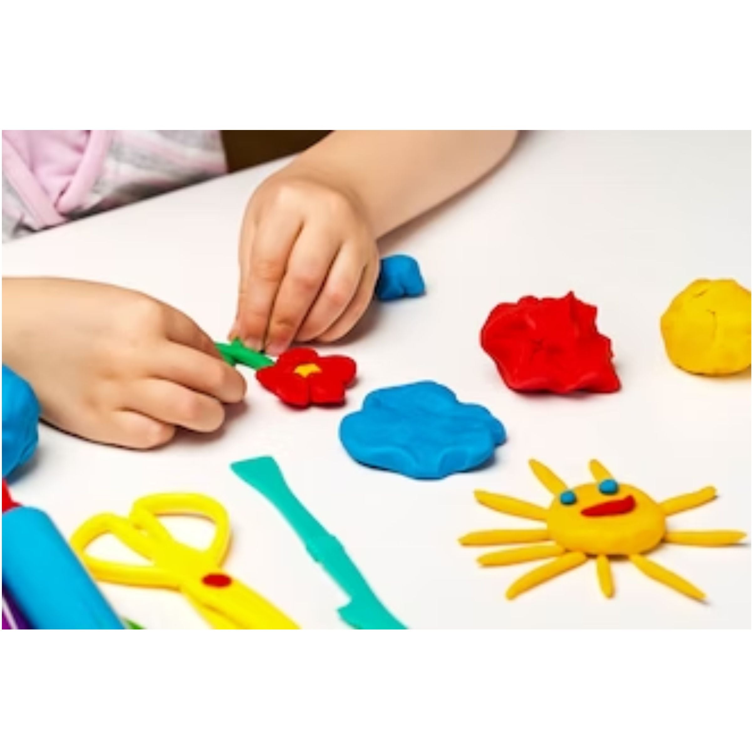 Kids Art Modeling Clay Kit, Non Toxic, Reusable, No Dry, Creativity, Fun Clay