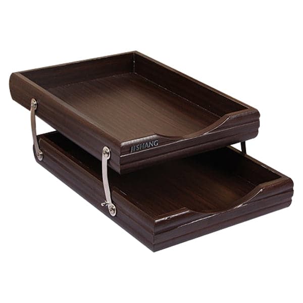 Letter Tray Wooden 2 Story 7722 - Brown