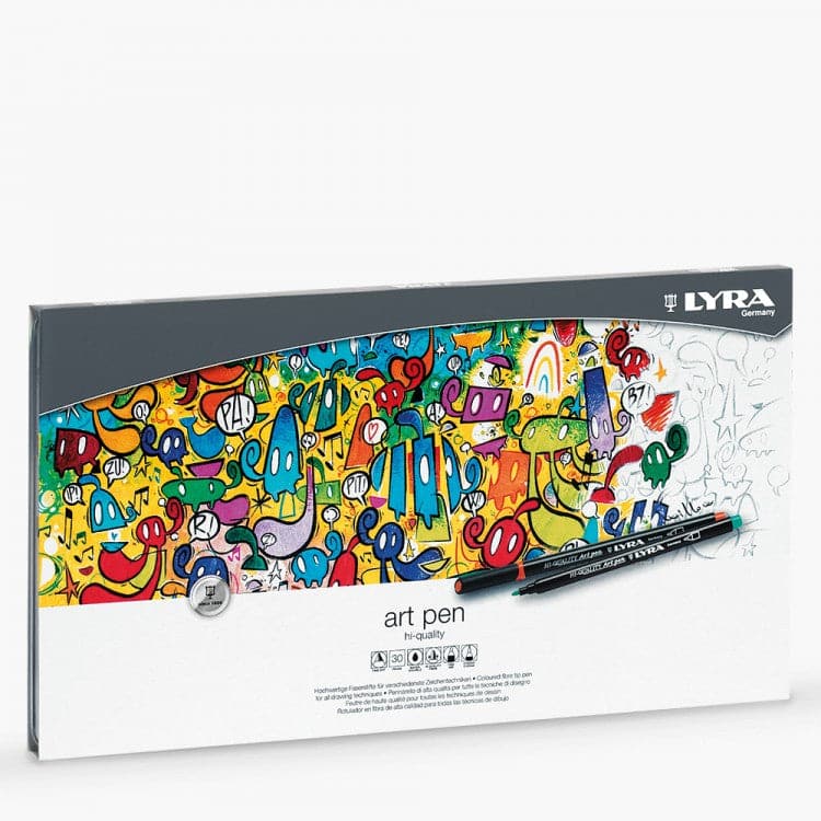 Lyra Hi Quality Art Pen Tin Box Of  30