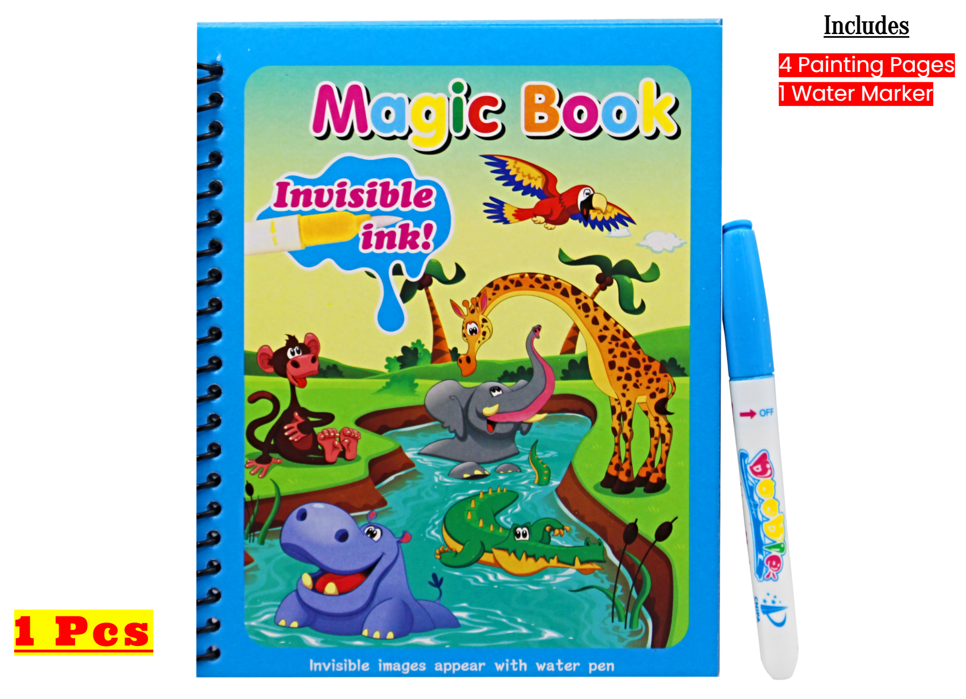 Reusable Magic Water Painting Book for Kids