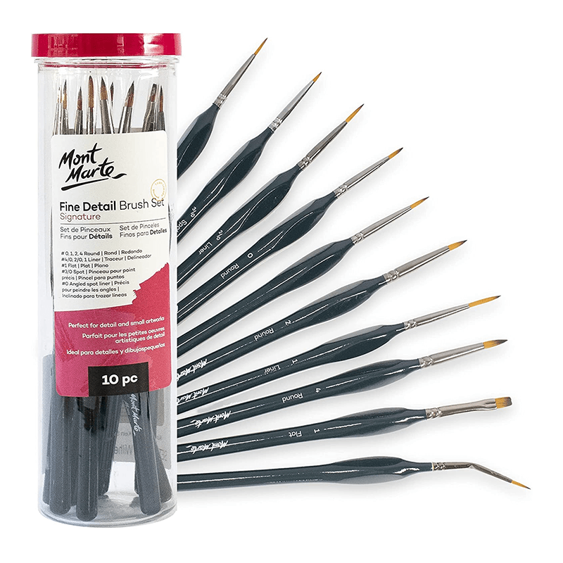 Mont Marte Signature Fine Detail Brush Set of 15Pcs