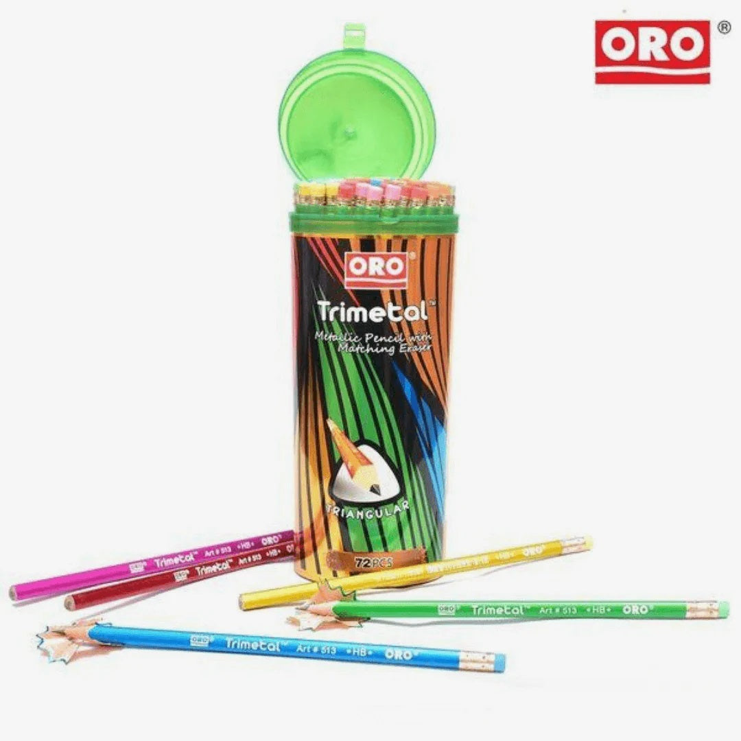 Oro New Edition Trimetal Pencil Jar Pack of 72